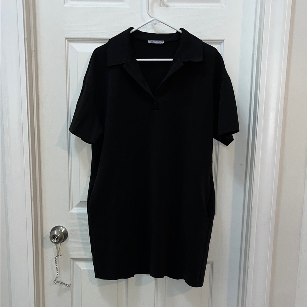 Zara Women's Black Polo Dress